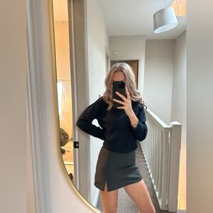 Black Mini Skirt Isabella vrana pinstripe mini skirt